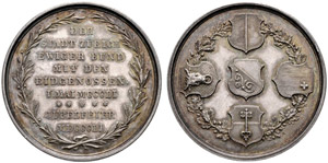 Zürich - Kanton - Silbermedaille 1851. Auf ... 