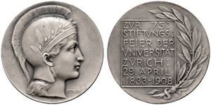 Zürich - Kanton - Silbermedaille 1908. ... 