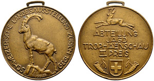 Zürich - Kanton - Bronzemedaille 1939. ... 
