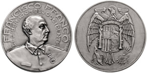 Francisco Franco, 1939-1975 - Silbermedaille ... 