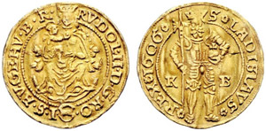 Rudolph II. 1576-1612. Dukat 1606, Kremnitz. ... 