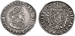 Ferdinand III. 1637-1657. Vierteltaler 1652, ... 