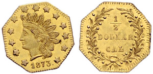 Half Dollar 1873. California Gold. ... 
