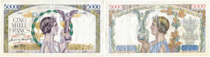 FRANKREICH - 5000 Francs vom 24.9.1942. Pick ... 