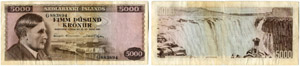ISLAND - Lot. 5 Kronen vom 15.4.1928. 10 ... 