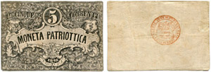 ITALIEN - Monete patriottica (1848). Lot. 1 ... 