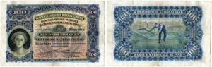 SCHWEIZ - 100 Franken vom 1.1.1914 (Gesetz ... 