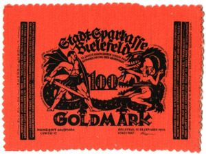 DEUTSCHLAND (NOTGELD) - Lot. 100 Goldmark. ... 