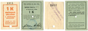 Lot. Uhlírské Janovice. 1 Krone 1914. ... 
