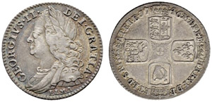 George II. 1727-1760. Sixpence 1746. LIMA. ... 
