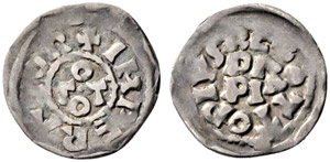 Pavia - Otto I. 962-973. Denaro o. J. 1.53 ... 