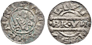 Friesland - Bruno III. 1038-1057. Denar o. ... 