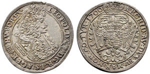 Leopold I. 1657-1705. Halbtaler 1700, ... 