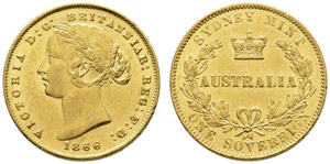 Victoria, 1837-1901. Sovereign 1866, Sydney. ... 