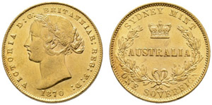 Victoria, 1837-1901. Sovereign 1870, Sydney. ... 