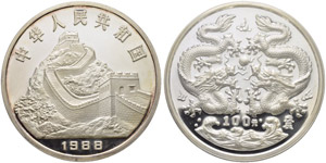 Volksrepublik - 100 Yuan 1988. Jahr des ... 