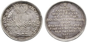 Hamburg, Stadt - Silbermedaille 1717. Auf ... 