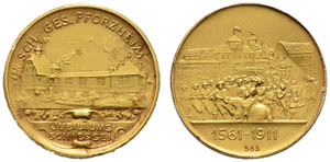 Pforzheim - Goldmedaille 1911. Auf das ... 