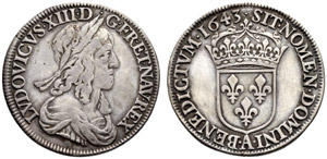 Königreich - Louis XIII. 1610-1643. ½ Ecu ... 