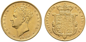 George IV. 1820-1830. Sovereign 1830. 7.95 ... 