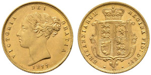 Victoria, 1837-1901. Half sovereign 1877. ... 