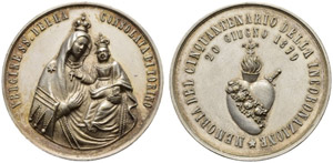 Turin - Silbermedaille 1879. 50-Jahrfeier ... 