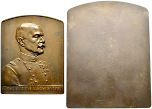 Johann II. 1858-1929. Bronzeplakette o. J. ... 