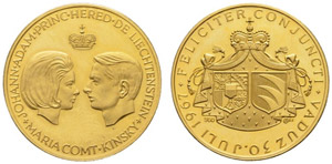 Franz Josef II. 1938-1989. 1Goldmedaille ... 
