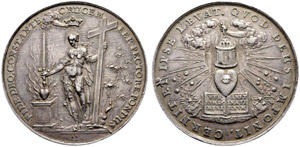 Sigismund III. 1587-1632. Silbermedaille o. ... 