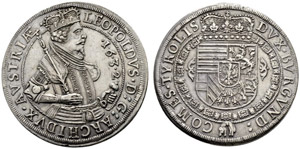 Erzherzog Leopold V. 1619-1632. Taler 1632, ... 