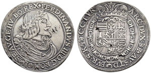 Ferdinand III. 1637-1657. Taler 1655, Wien. ... 