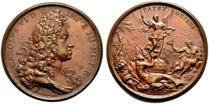Karl VI. 1711-1740. Bronzemedaille o. J. ... 