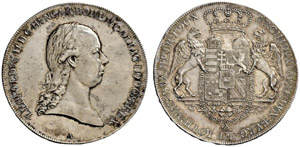 Leopold II. 1790-1792. Konventionstaler ... 