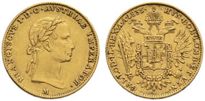 Franz II. (I.), 1792-1835. ½ Sovrano 1835, ... 