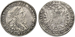 Ferdinand II. 1619-1637. Halbtaler 1630, ... 