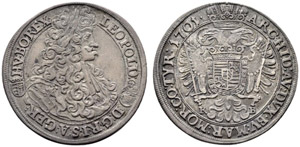 Leopold I. 1657-1705. Halbtaler 1701, ... 