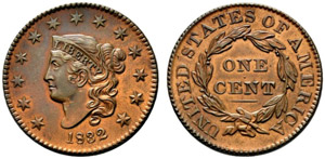 1 Cent 1832. Large Letters-Variante 10.72 ... 
