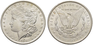 1 Dollar 1882, CC, Carson City. Morgan Type. ... 