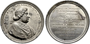 Clemente XI. 1700-1721. Zinnmedaille 1711. ... 
