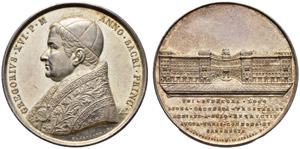 Gregorio XVI. 1831-1846. Silbermedaille AN X ... 