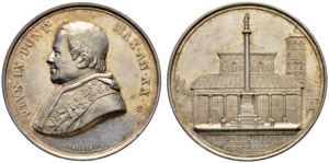 Pio IX. 1846-1878. ZSilbermedaille 1865. Auf ... 