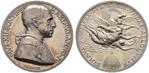Pio XII. 1939-1958. Silbermedaille 1942, AN ... 