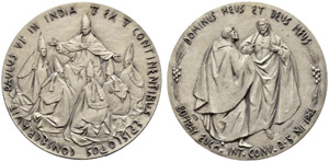 Paolo VI. 1963-1978. Silbermedaille 1964. ... 