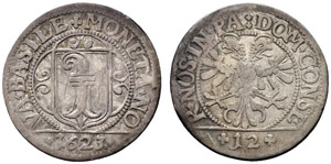 Basel - Stadt - Halbdicken 1623. Wappen ... 