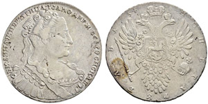 Anna - 1734 - Rouble 1734, Kadashevsky Mint. ... 