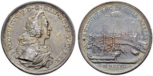 Friedrich V. 1746-1766 - Silbermedaille ... 