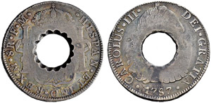 11 Bits o. J. 8 Reales 1787 von Mexiko. ... 