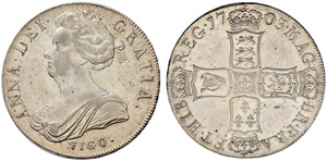 Anne, 1702-1714 - Crown 1703. 30.05 g. S. ... 