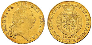George III. 1760-1820 - ½ Guinea 1802. ... 