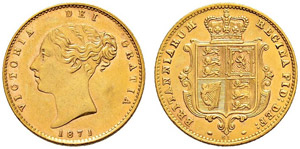 Victoria, 1837-1901 - Half sovereign 1871. ... 
